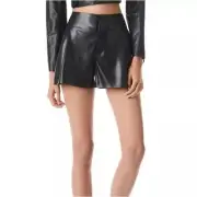 Alice + Olivia Steffie Vegan Leather Women’s Shorts Black Size 14 NWT