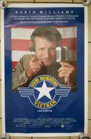 Vintage 1987 GOOD MORNING VIETNAM One Sheet Poster ROBIN WILLIAMS WHITAKER