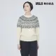 【MUJI 無印良品】女美麗諾羊毛緹花織紋圓領針織衫(共2色)