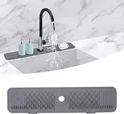 Kitchen Sink Splash Guard,24 inch Silicone Sink Faucet Mat, Sink Draining Pad Behind Faucet, Kitchen Sink Accessories,Faucet Absorbent Mat, Bathroom Faucet Water Catcher Mat For Laundry Room