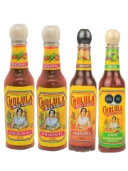 Cholula Mexican Hot Sauce 150ml - 4XPack Mix: Original 2X, Chipotle 1X & Lime 1X