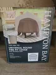 Hampton Bay Waterproof Outdoor Round Fire Pit Cover All Weather Universal