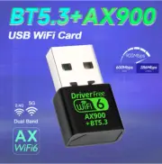 AX900 USB WiFi 6 Bluetooth 5.3 Adapter 2in1 Dongle Dual Band 2.4G&5GHz USB