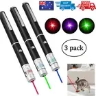 3Packs Laser Pointer Pen Red Green Blue Light Visible Beam Lazer for Pet Office
