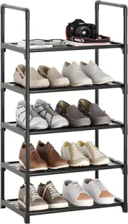 5-Tier Small Shoe Rack,Stackable Shoe Shelf Storage Organizer for Entryway Hallw