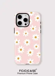 Light Pink Daisy Print Magsafe Phone Case For iPhone 16 15 14 13 12 11 Pro Max