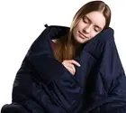 Class Cotton Weighted Blanket for Adult (80X87, 25 lbs, King Size, Navy Blue)