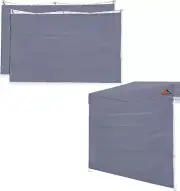 SunWall for 12x12 Pop Up Canopy Frame 3 Pack SideWall Only () 12X12 Dark Grey