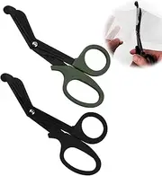 Pack of 2 bandage scissors, clamp care, rescue scissors, bandage scissors, care, medical scissors, nurse, trauma scissors, rescue service, clothes scissors, emergency service, multifunctional