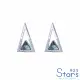 【925 STARS】純銀925微鑲美鑽幾何三角宝石造型耳環(純銀925耳環 美鑽耳環 三角耳環)
