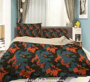 3D Vintage Camouflage Pattern Quilt Cover Set Bedding Set Duvet Cover Pillowcases LXL