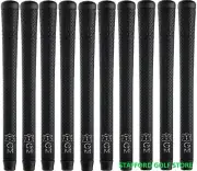 The Grip Master Perforated Leather Golf Grip Standard Black .600" Set of 10
