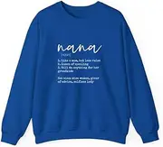 [X.Style] Nana Definition Like A Mom But Less Rules ds028 Sweater Royal S