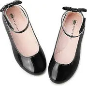 [NCCB] Girls Shoes Mary Jane Flats for School Wedding Party Ankle Strap Dress Shoes