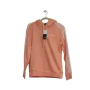 Adidas Essentials Pink 3-Stripe Pullover Hoodie Sz M NWT
