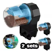 2pcs Adjustable Auto Fish Feeder Automatic Aquarium Tank Timing Feeder P6V3