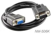6ft DB9 Null Modem Male/Female Serial Cable, Black - CablesOnline NM-506