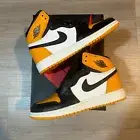 Nike Air Jordan Retro 1 High OG Yellow Toe 575441-711 Size 4Y/5.5W GS Brand New