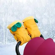 Hand Warmer Pram, Pram Gloves, Warm Windproof Hand Muff, Warmer Waterproof Pram Muff, Fleece Lining, Breathable, Waterproof for Universal Size Baby Stroller