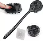 Silicone Body Scrubber, 2 In 1 Silicone Back Scrubber for Shower, Upgraded Bo...