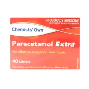 Chemists Own Paracetamol Extra For Effective Temporary Relief Of Pain 40 Tablets