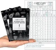 CADDENT GOLF Scorecard Book and Golf Stats Book (2-Pack) - Golf Log Book - USGA Golf Score Book - New Golf Score Card for 2023 - Vintage Black Soft Cover - Golf Round Log Book Proudly Made in USA