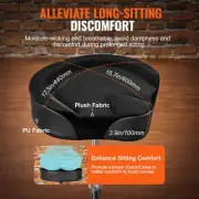 Height Adjustable Saddle Drum Throne Padded Stool 360 Degree Swivel Max Weight