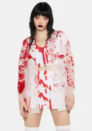 [Trickz N' Treatz] Nurse Of Death Bloody Lab Coat