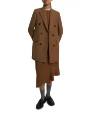 Theory Bonded Luxe Straight Coat