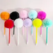 Furry Ballpoint Pen Funny Writing Tool 0.7mm Refillable for Noting Writing