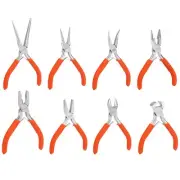 Mini Jewellery Plier Tool Kit Set with Soft Grip Handles (8 Pack) - Precision...