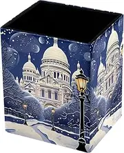 Pen Holder for Desk,Pen Organizer,Architecture City Winter Paris,Desk Accessories