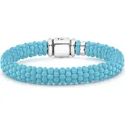 LAGOS Blue Caviar Ceramic Rope Bracelet in Silver/Blue at Nordstrom, Size 6 In