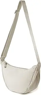 [DWDC] Crossbody Bag,Shoulder Bag for Women Small Nylon Crescent Soft Casual Crossbody Purse Chest Bag Satchel Daypack Sling Bag