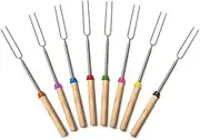 8X Marshmallow Roasting Sticks Extendable Fork BBQ Campfire Kids Fun Barbecue