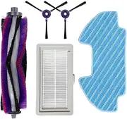 Replacement Kit 5pcs Main Brush HEPA Filter Mop Cloth Side Brush, Compatible for Samsung VR5000RM Robotic Vacuum Cleaner Spare Parts