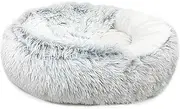 Dog Bed Bliss Calming Dream Pod, Grey - Machine Washable, Dog Bed, Soft & Durable Long Thread Fur