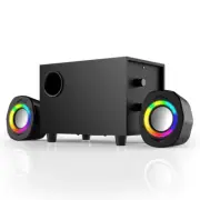 Computer Speakers for Desktop PC, Gaming 2.1 Speaker with RGB Satellites and Sub