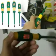 Insulated Electrical Screwdriver Slotted Cross Tool Voltage Volt Detector Handle