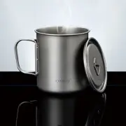 Titanium Pot Camping Water Cup Coffee Mug Lightweight Camping Outdoor-Tableware