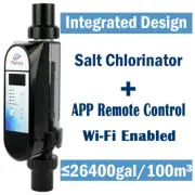 Titanium Plate Self-Cleaning WiFi Salt Chlorine Generator for Pool up to 26K Gal