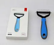 Pet Grooming Tool 2 Sided Undercoat Rake Safe Dematting Comb Brush for Cats&Dogs