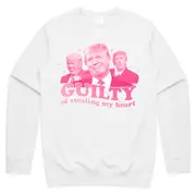 Guilty Of Stealing My Heart Jumper Sweater Sweatshirt Donald Trump Homage US President Icon CrewneckHoodie