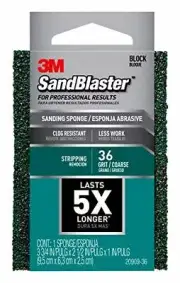 3M SandBlaster Paint Stripping Sanding Sponge, Coarse Grit