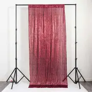 Burgundy Shimmer Sequin Wall Backdrop Curtain