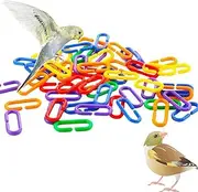 Armastuse 100 Pcs Bird Toys,Plastic C-Clips Hooks Chain，Parrot Bird Toy Cage,Bird Toy Parts,Rat Toy Cage