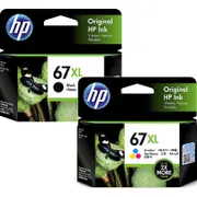 HP 67XL Ink Cartridge High Yield Black/Cyan/Magenta/Yellow Set 3YM58AA/3YM57AA