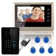 7" TFT Wired Monitor Video Doorbell Intercom Door phone Home Security IR Camera