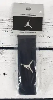 Vintage Nike Michael Jordan Jumpman Sweat Headband Black & Silver "Air Jordan"