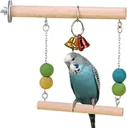 Bird Swings for Parrots, Wooden Bird Swing - Funny Natural Wood Perch | TRAPHIDE WORKER EXERCIT